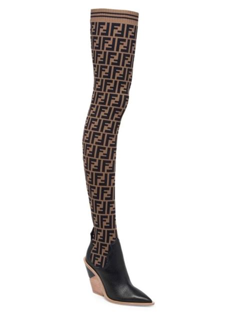 fendi sock.boots|fendi thigh high sock boots.